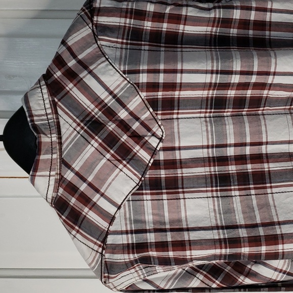 BKE Mens Size Large Long Sleeve Button Down Plaid Western Style Yokes - Picture 4 of 9